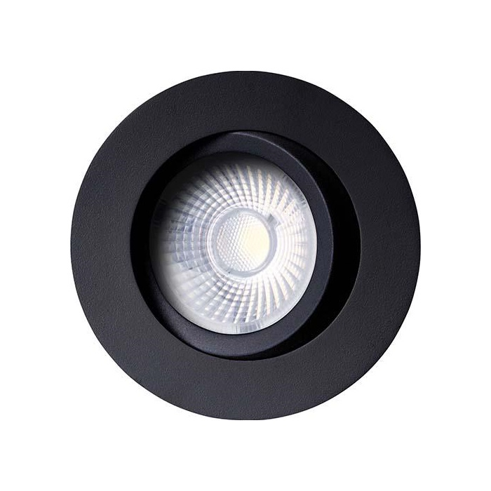 GYRO ECO 9W WD svart 550lm IP44 40° gatmál 76-83mm (stakt)