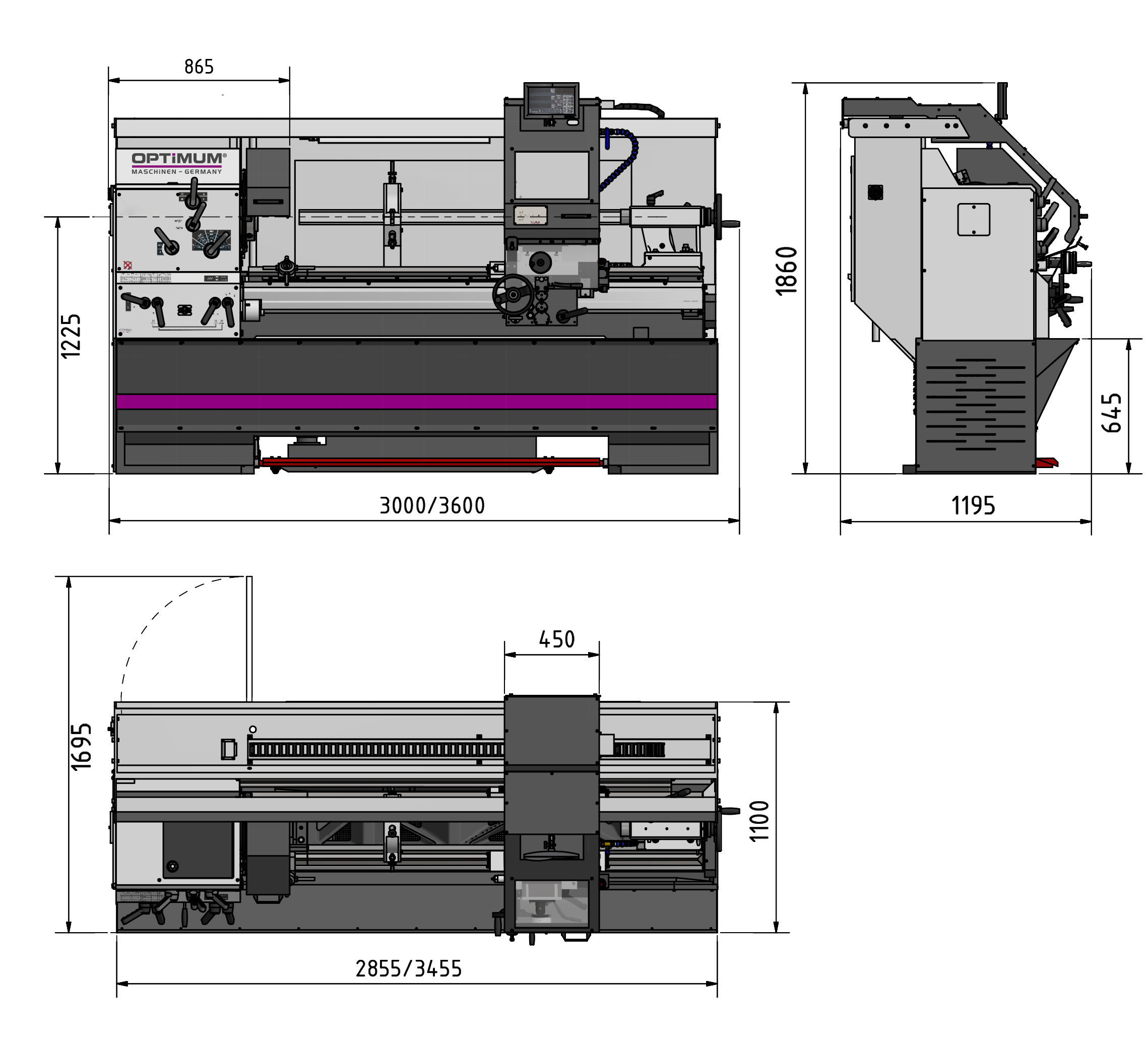 Rennibekkur OPTIturn TX 6222 - DPA 32