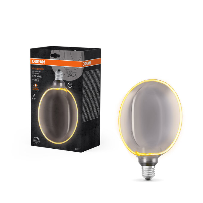 1906 Globe O G183 Smoke 4W 110lm 1800K Dim E27