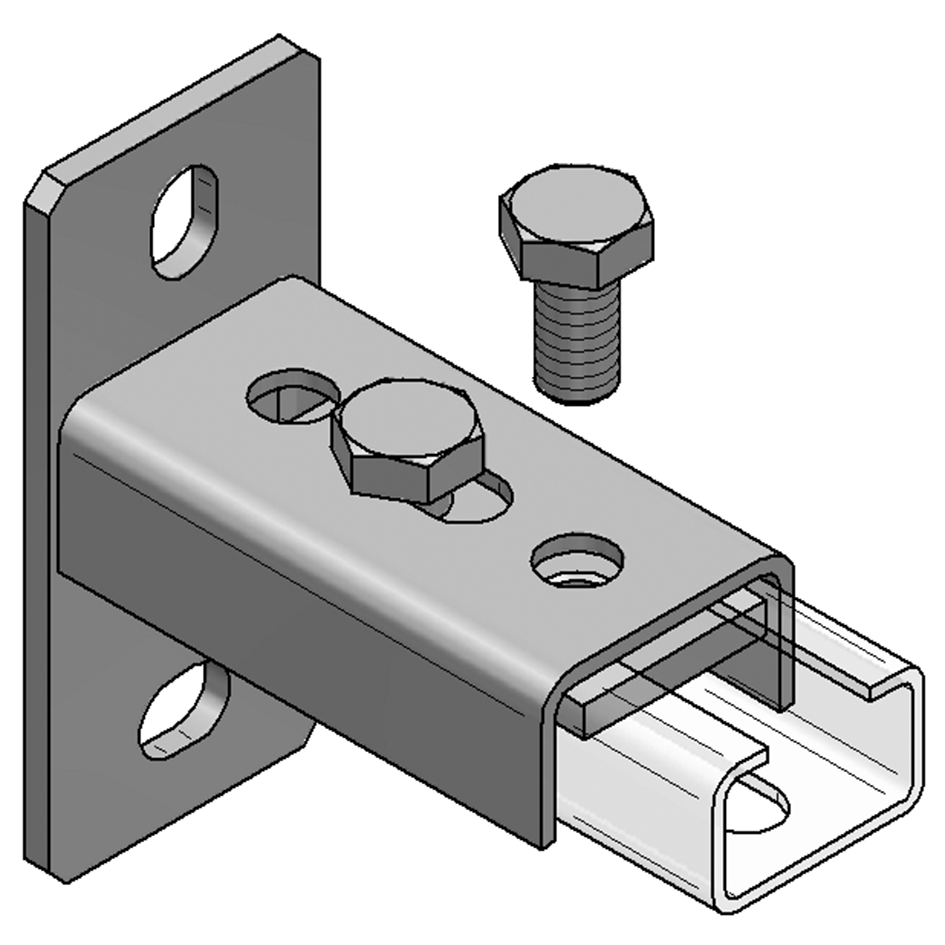 Mefa lóðrétt veggfesting f/brautir 35