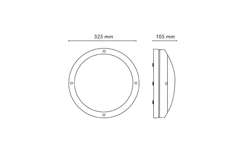 Canto 2000 LED 14W 3000K 1450lm IP65 Hvítt IP65 Stærð:325x105mmtærð:IK10