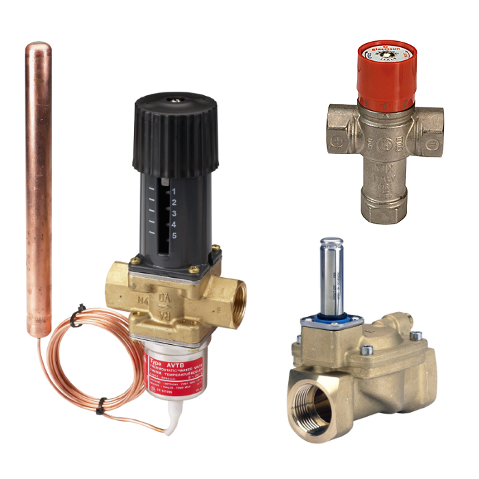 Hitastillar og segullokar