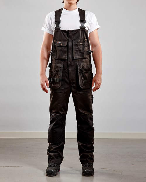 SMÍÐASMEKKBUXUR SVARTAR 48