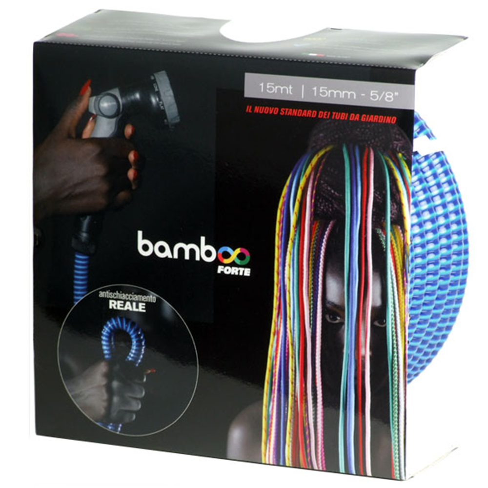 Garðslanga 15m Bamboo forte blá