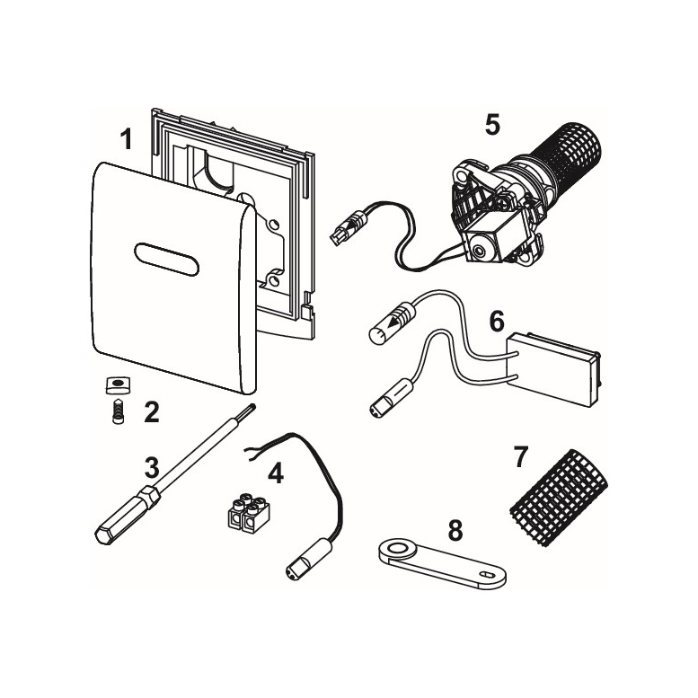 TECEplanus steel f/þvagskál 230/12V