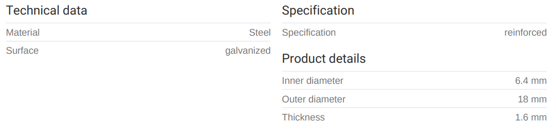 Skinnur 6,4 x 18 x 1,6 mm