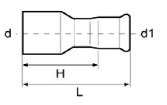 N-Minnkun 54mm x 22mm Ryðfrítt