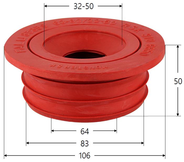 Gúmmín.83-64/40-50 Rauður