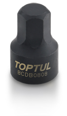 Innansexkant 1/4" 4mm Svartur