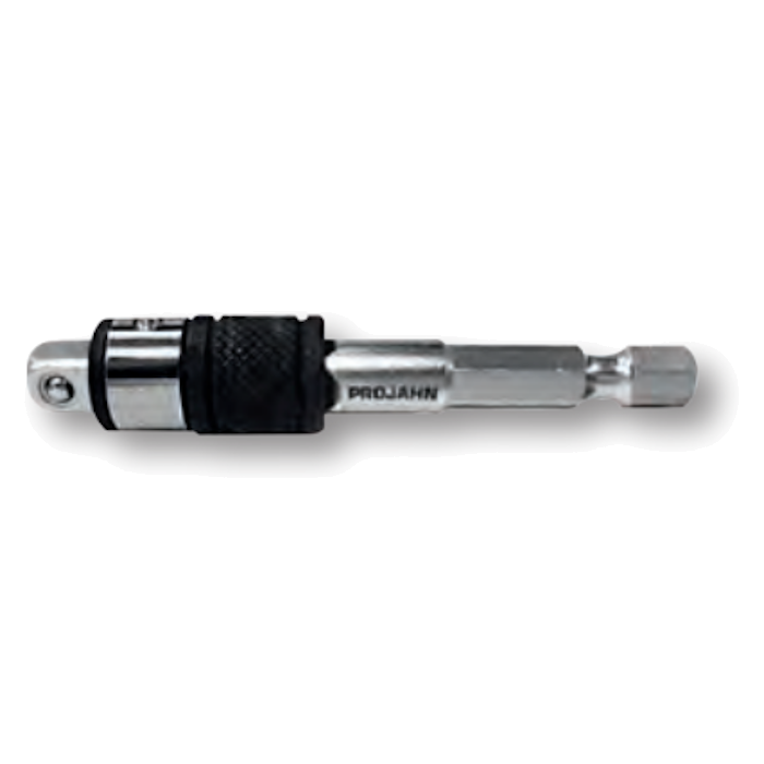 Skrúfbitahaldari 70 mm með kúplingu og fyrir 1/4" toppa.