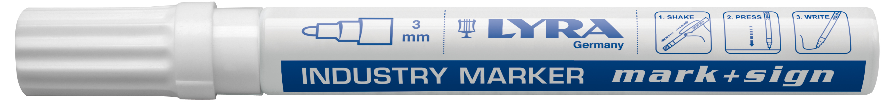 Lakkmerkipenni 2-4mm Hvítt