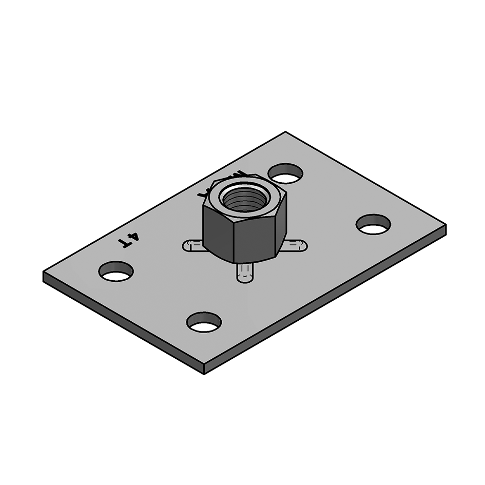 Fótstk.m/ró 8mm 110x73x4
