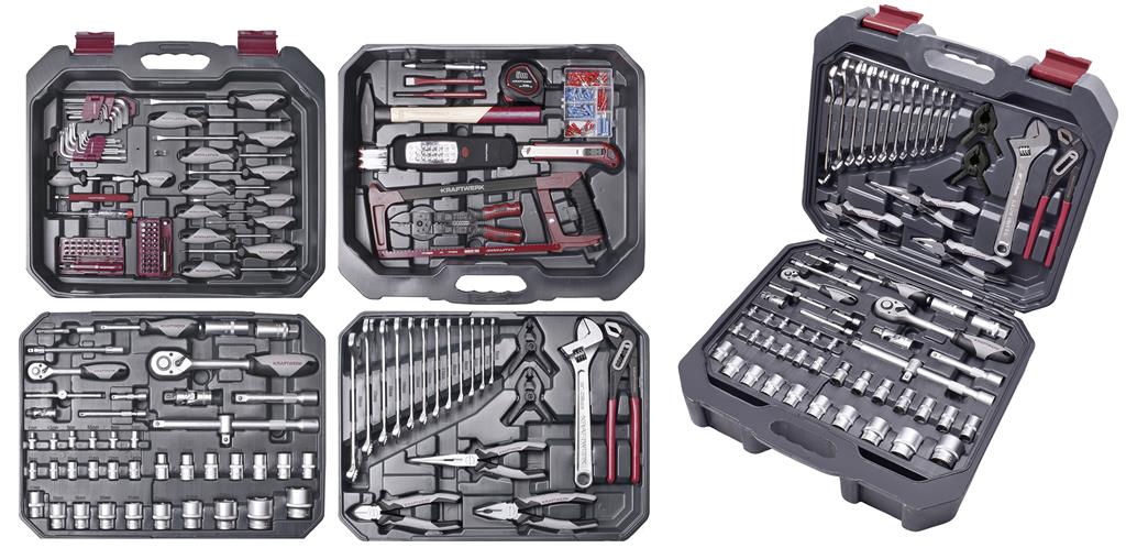 Verkfærasett 1/4 og 1/2 sett. 266 stk