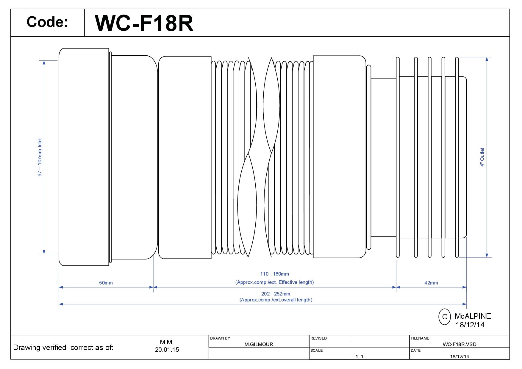 Wc hólk.Barki stillanleg.F-18R