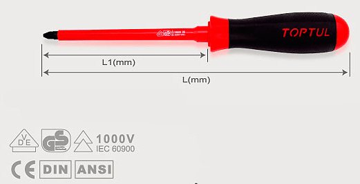 Stjörnuskrúfjárn 1000V PZ3x150