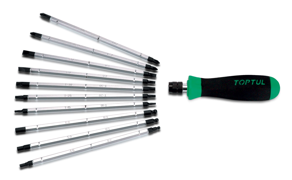 Skrúfjárnssett  -handfang+járn