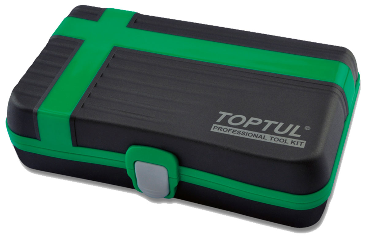 1/4" Toppl, og bitasett 41 stk