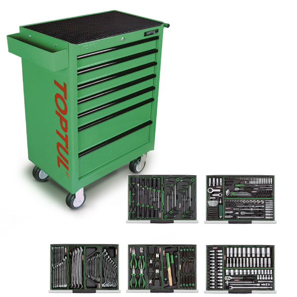 Verkfæravagn 283 stk Grænn