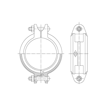 Gróp samsetning 11/4" rauð þröng (ks)