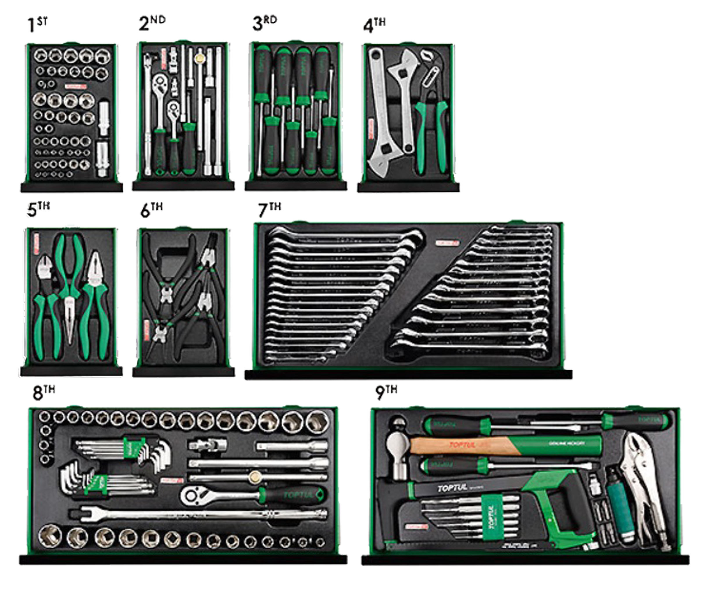 Verkfærakassi 186 stk