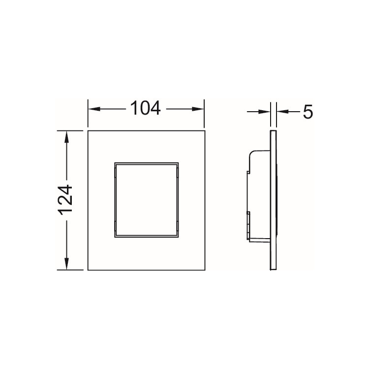 Tece now urinal hnappur hvítur antibacterial
