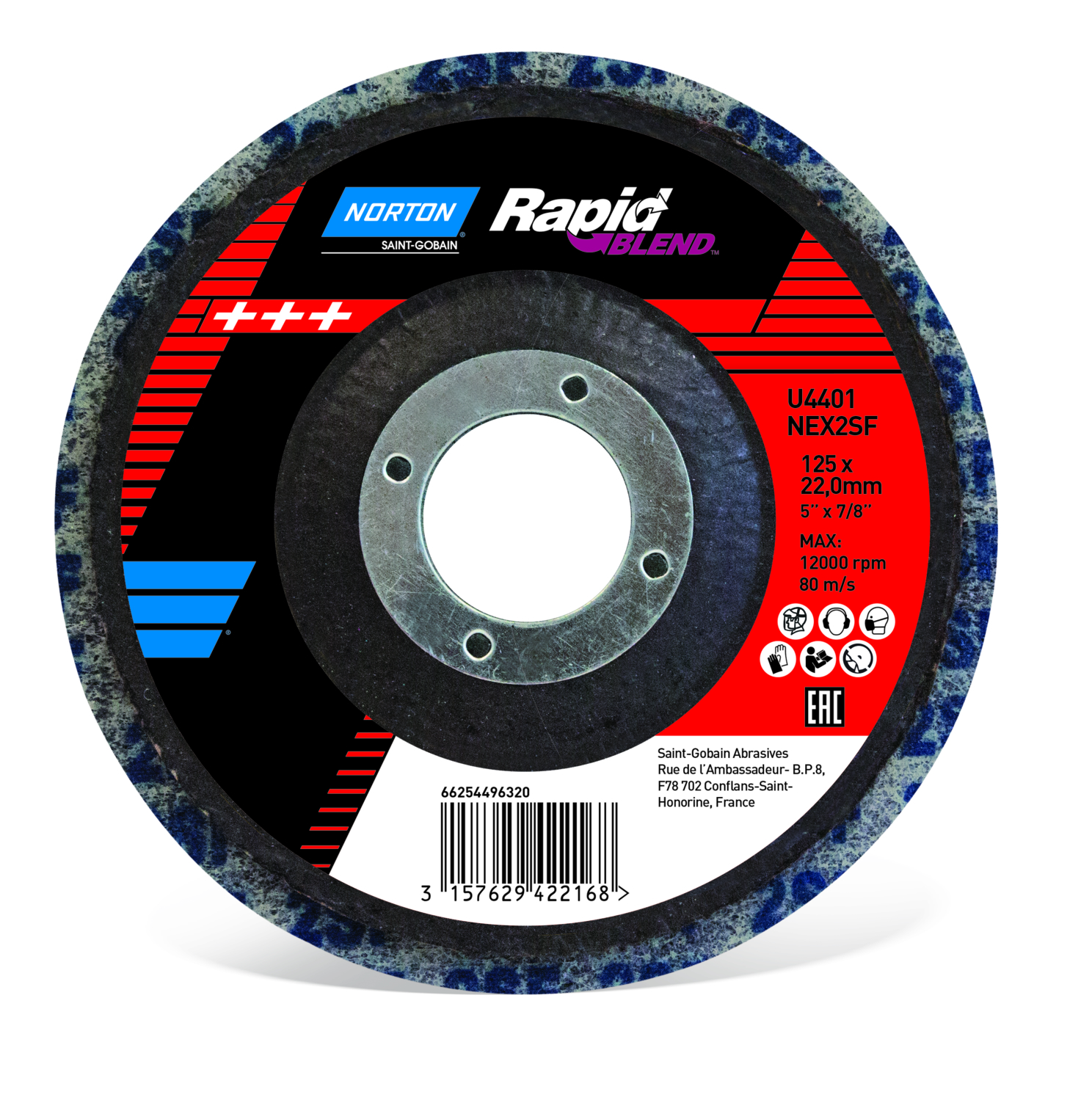 Slípiskífa 125mm rapid finish grá