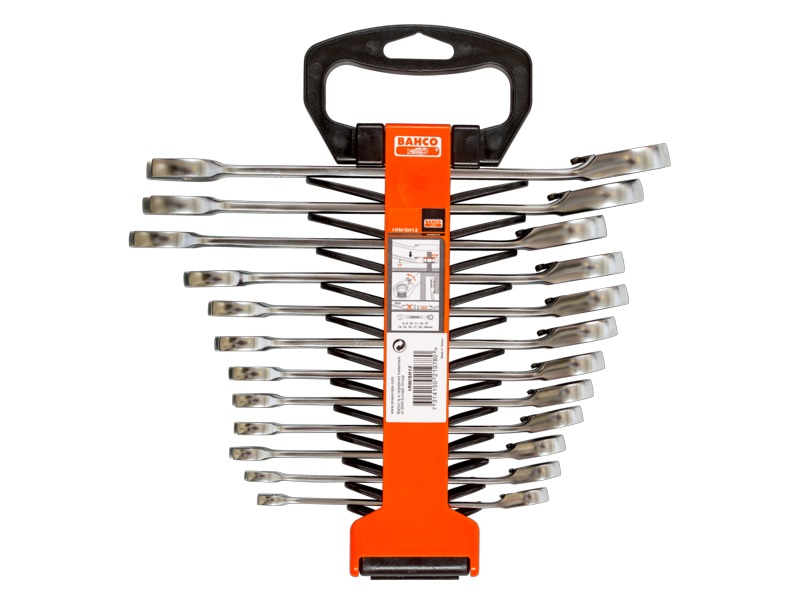 Skralllyklasett 8-19mm 12stk