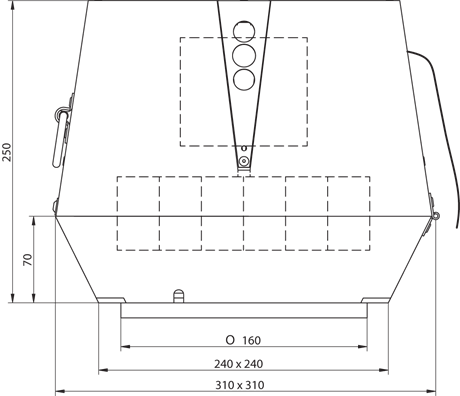 Þakblásari DTV 160-4 1x230V