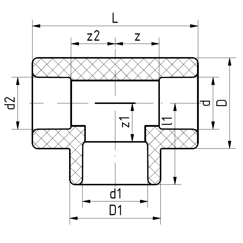 PPr FS Té 40x25x40 Rautt