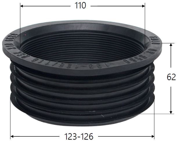 Gúmmín.123/110 Svartur