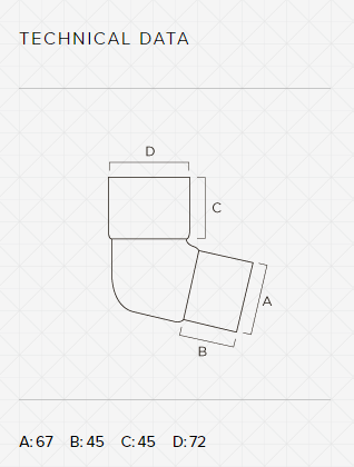Hné soðið 70 svart 90°