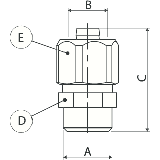 Lauskóna Nippil Tengi 20x1/2" f/Álp