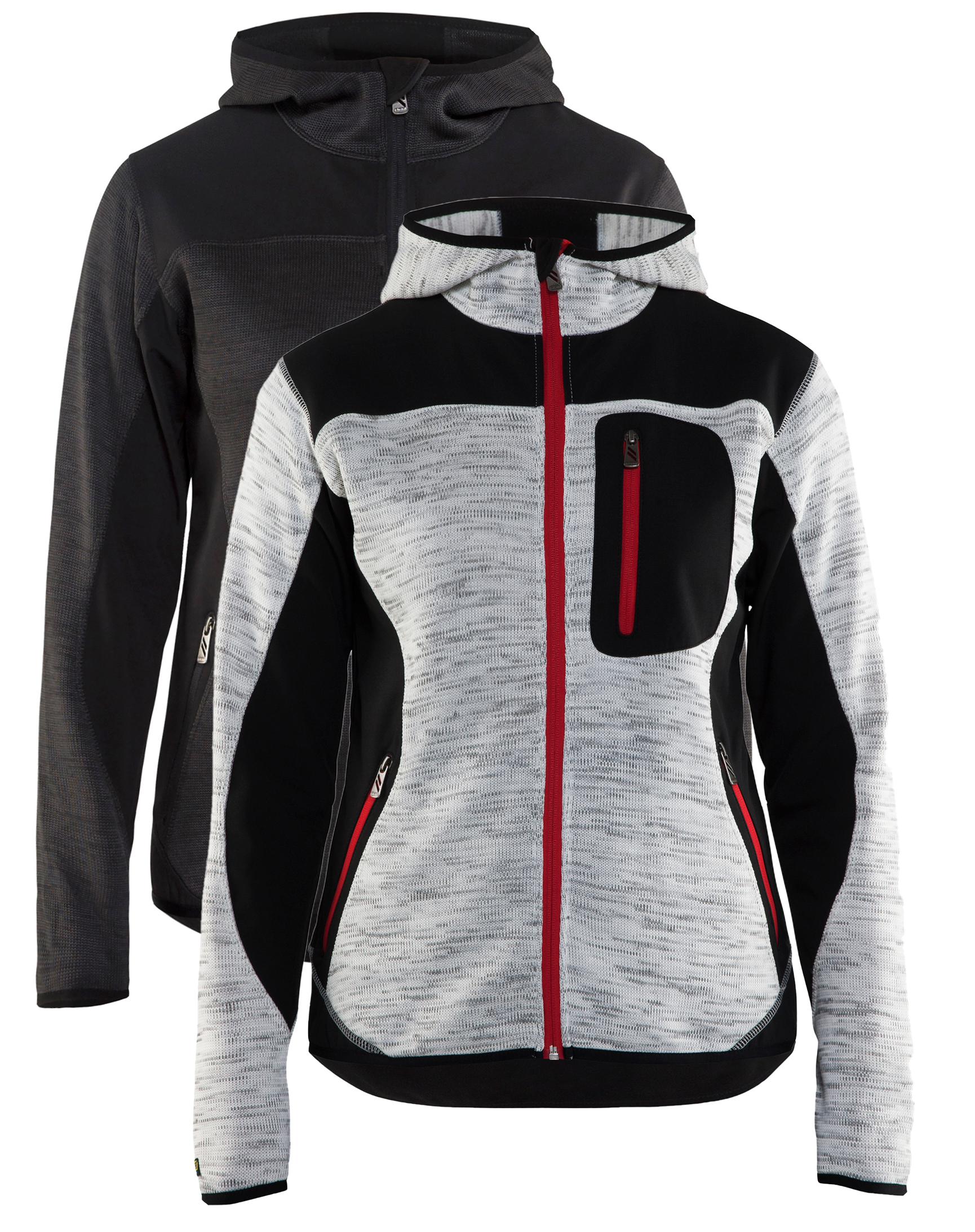 KV.HETTUJAKKI GRÁR/SVARTUR L