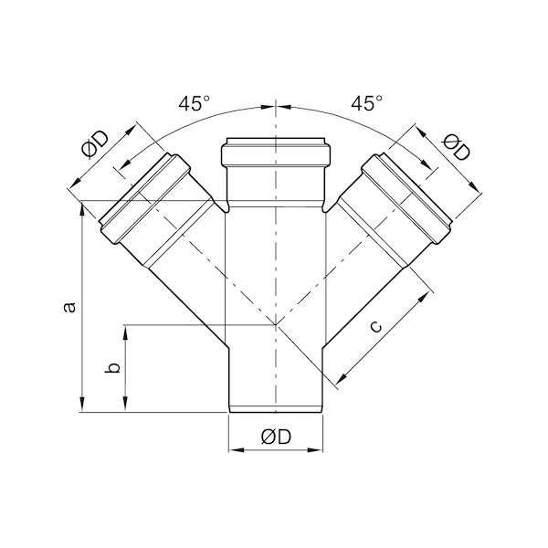 Kross 75/45° ryðfrír