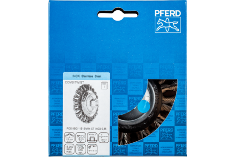 Keiluvírskífa 115mm M14 sn. ryðfrí