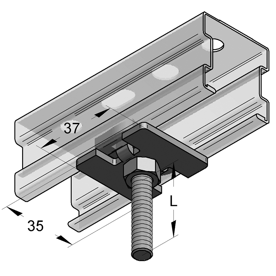 Brautarbolti quick 10 x 70 í STEX35 braut