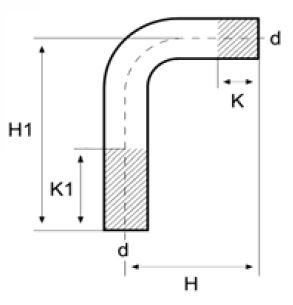 90°Bogarör 70x120x12mm galv