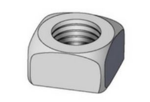 Ferkant Ró M12 galv. DIN557