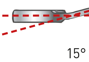 Fastur lykill  1/4  L 126mm