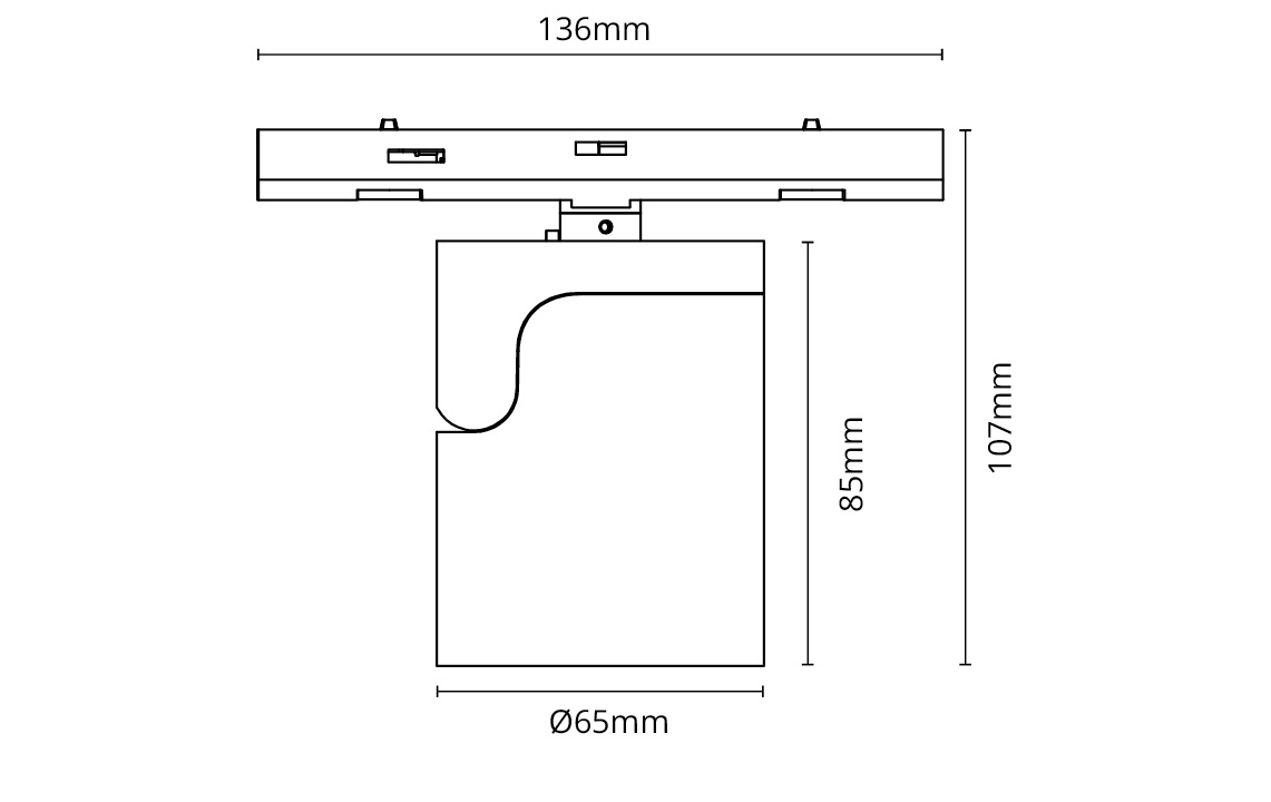 ZIP Aneto Mini 27K hvítt 530lm