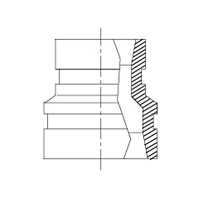 Gróp minnkun 2" x 11/2" galv (ks)
