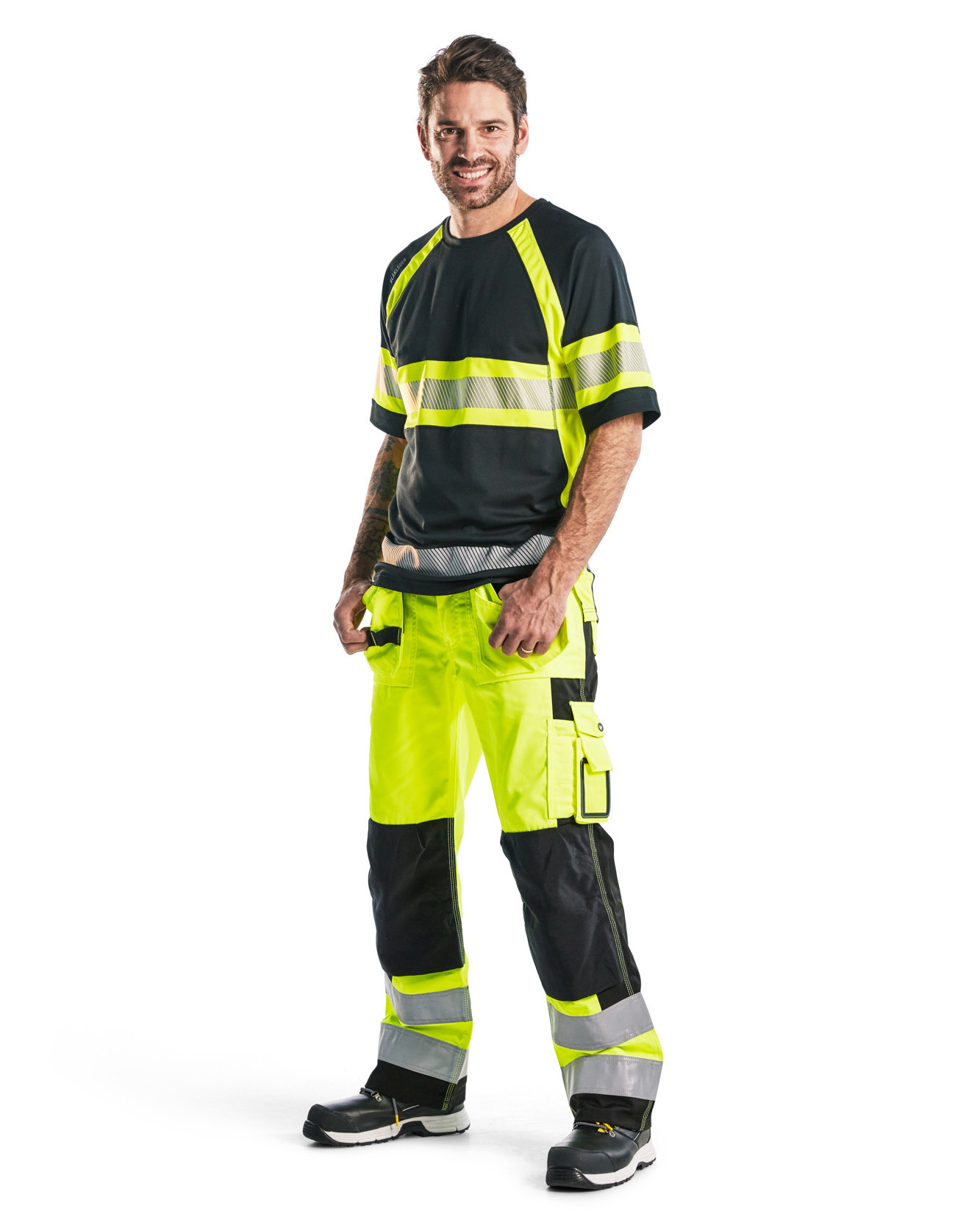 T-BOLUR GULUR/SVART EN471 3XL