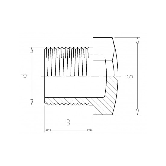 Sittaður Tappi 11/4" UPVC