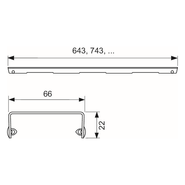 TECE Drain Basic 90 cm