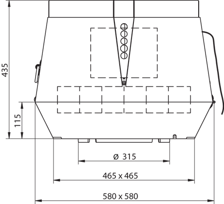 Þakblásari DTV 315-4 1x230V EC