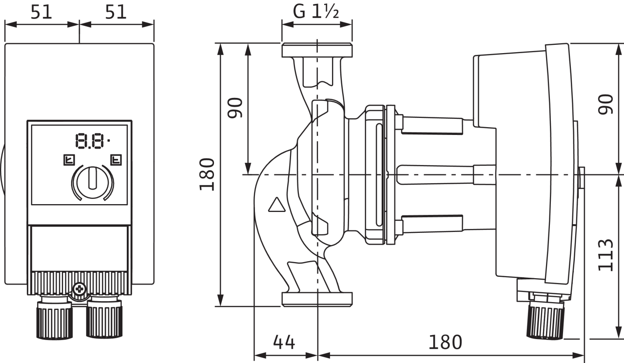 WILO YONOS MAXO 25/0,5-7-180mm