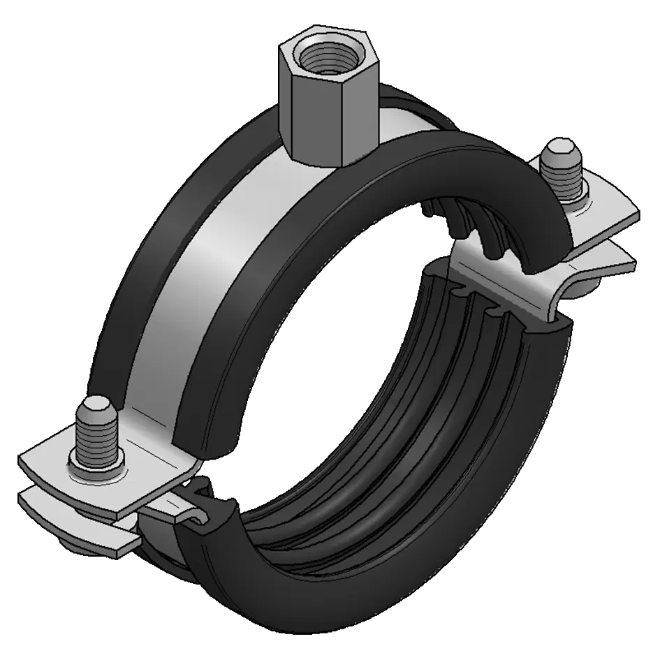 Ryðfr. festing 16-20 3/8" m/gúmmí 316 Tra