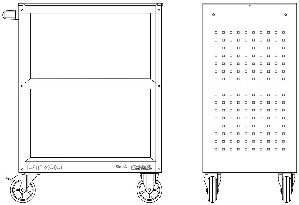 Verkfæraborð 3 hillur