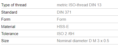 Vélsnittappi snúinn og bor saman í pakka 3mm