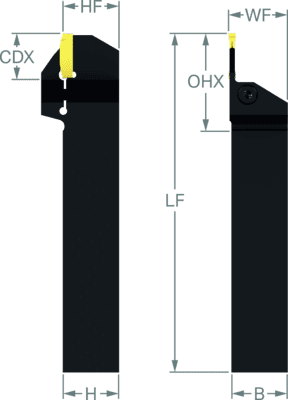 Stungu haldari 20x20 3mm (G) 20mm Dýpt